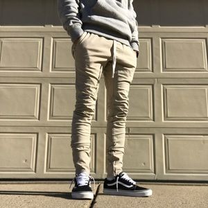 PacSun skinny joggers in tan